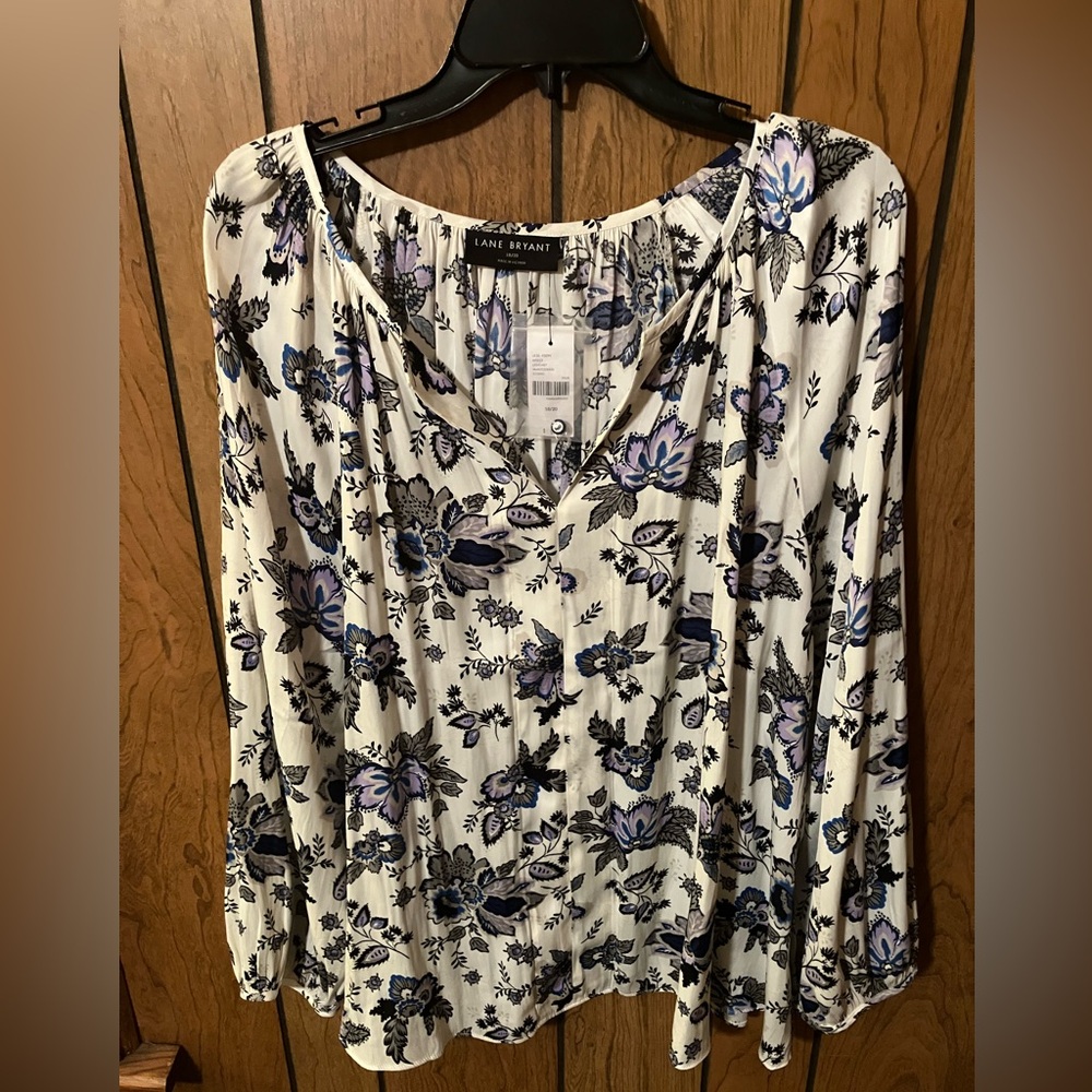 NWT Lane Bryant Silky Floral Women's Top - 18/20